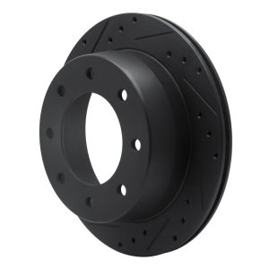 Cadillac DTS Brake Rotor (1) - Rear Left - R1 Concepts - Drilled & Slotted - Black - `00-`11